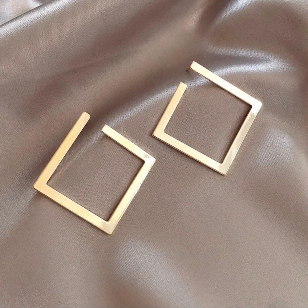 Contemporary All In the Box Square Earrings - Picture 5 of 5